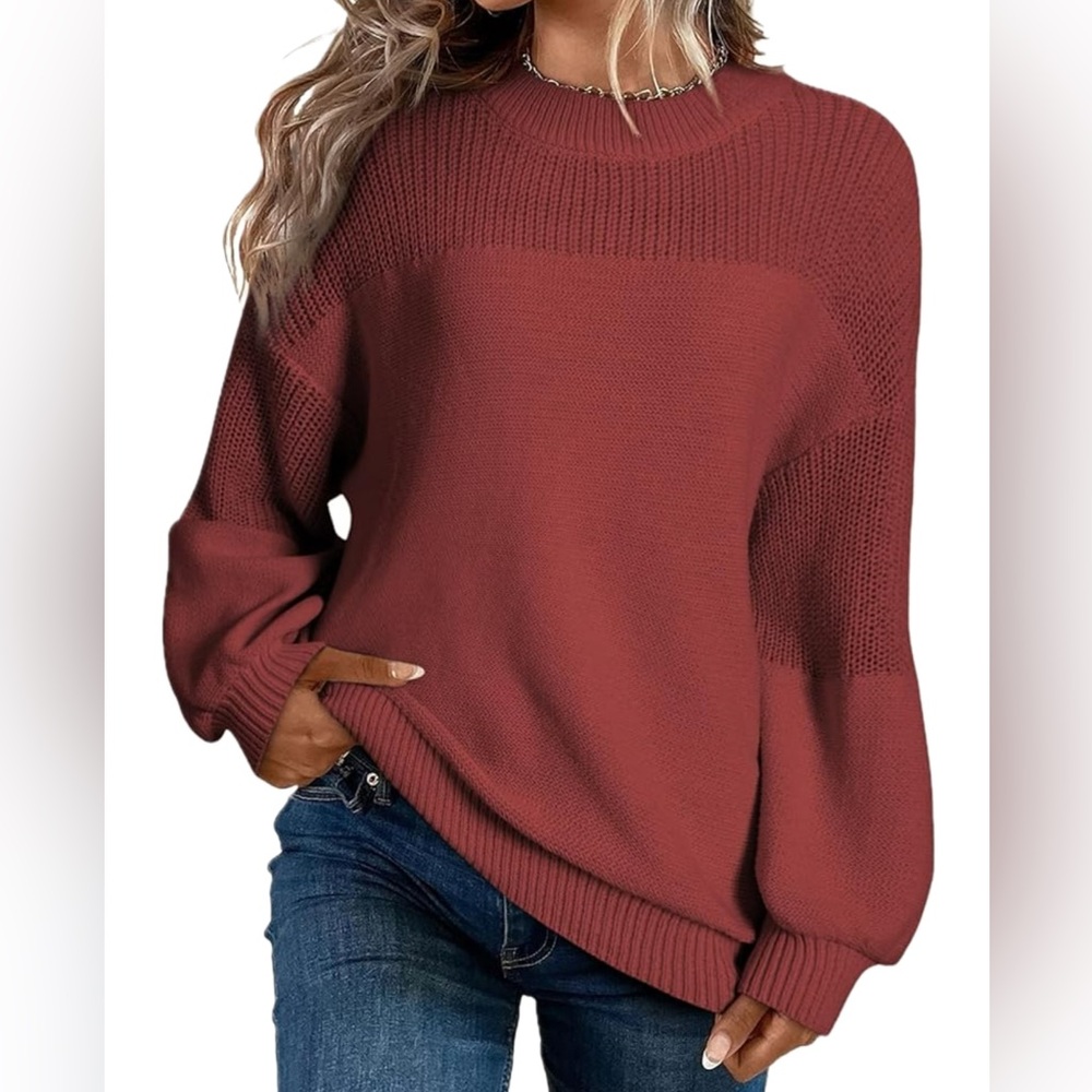Cozy Red Knit Sweater